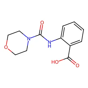 2-[(Morpholin-4-ylcarbonyl)amino]benzoic acid structure