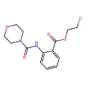 2-Chloroethyl 2-(morpholine-4-carbonylamino)benzoate structure