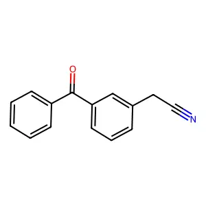 (3-苯甲酰苯基)乙腈 structure