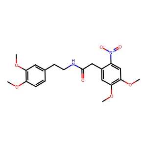 2-(4,5-Dimethoxy-2-nitrophenyl)-n-[2-(3,4-dimethoxyphenyl)ethyl]acetamide structure