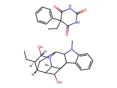 Ajmaline ethylphenylbarbiturate structure