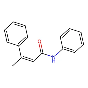 (E)-N,3-diphenylbut-2-enamide structure