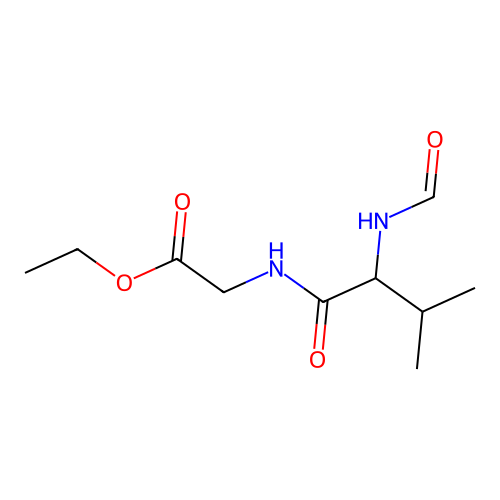N-Formyl-dl-valyl-glycine ethyl ester structure