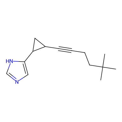 4-[2-(5,5-dimethylhex-1-ynyl)cyclopropyl]-3H-imidazole structure