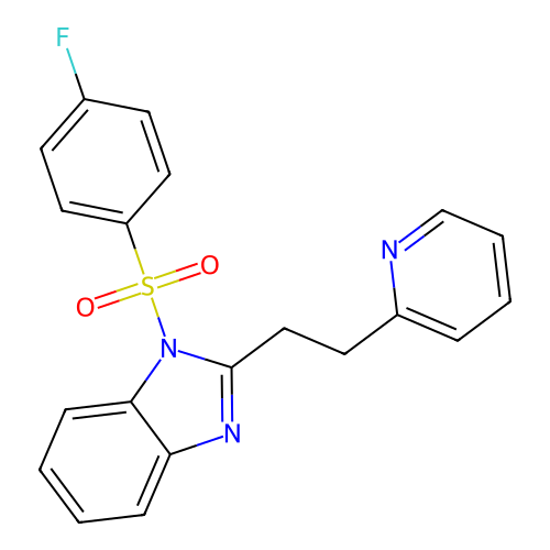 1-(4-Fluorophenyl)sulfonyl-2-(2-pyridin-2-ylethyl)benzimidazole structure