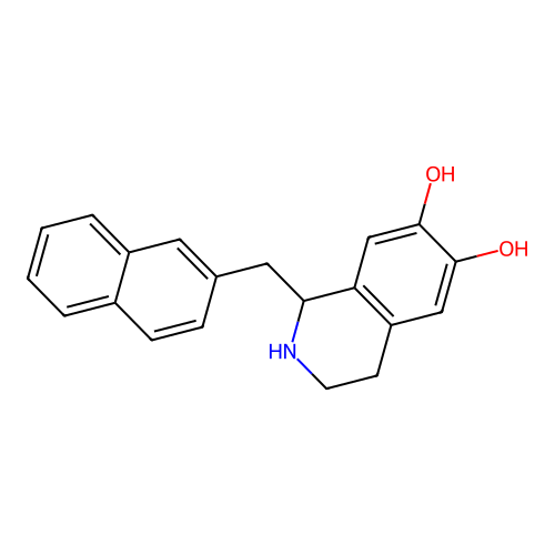 1-(Naphthalen-2-ylmethyl)-1,2,3,4-tetrahydroisoquinoline-6,7-diol structure