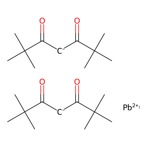 Lead(2+);bis(2,2,6,6-tetramethylheptane-3,5-dione) structure