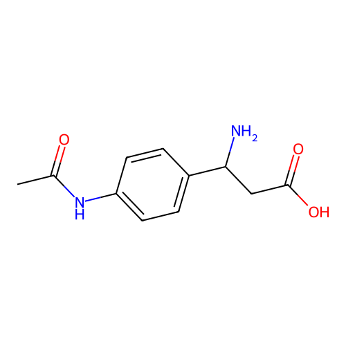 3-Amino-3-(4-acetamidophenyl)propanoic acid structure