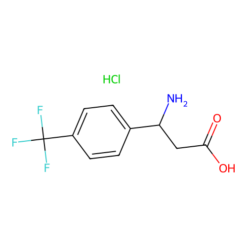 3-Amino-3-[4-(trifluoromethyl)phenyl]propanoic acid;hydrochloride structure