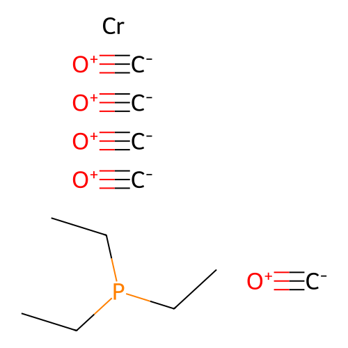 Chromium pentacarbonyl(triethylphosphine)- structure