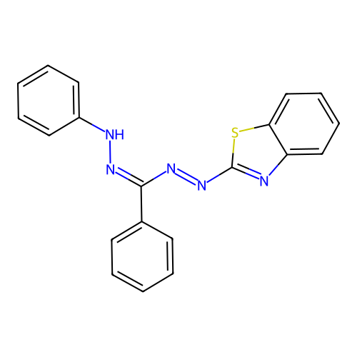 5-(2-Benzothiazolyl)-1,3-diphenylformazan structure