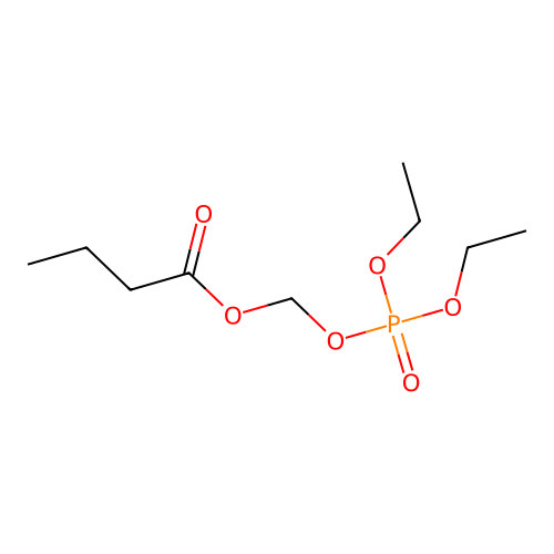 Diethoxyphosphoryloxymethyl butanoate structure