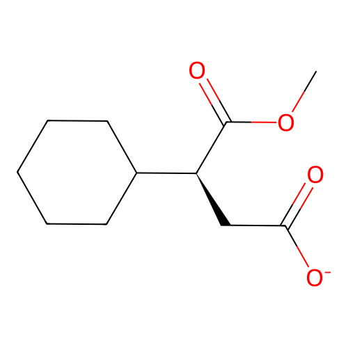 (3S)-3-cyclohexyl-4-methoxy-4-oxobutanoate structure