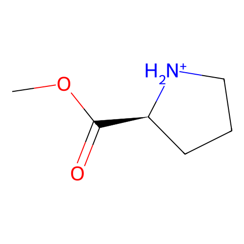methyl (2S)-pyrrolidin-1-ium-2-carboxylate structure