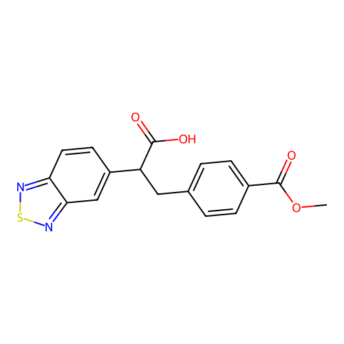 2-(2,1,3-Benzothiadiazol-5-yl)-3-[4-(methoxycarbonyl)phenyl]propanoic acid structure