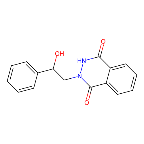 1,4-Phthalazinedione, 2,3-dihydro-2-(beta-hydroxyphenethyl)- structure