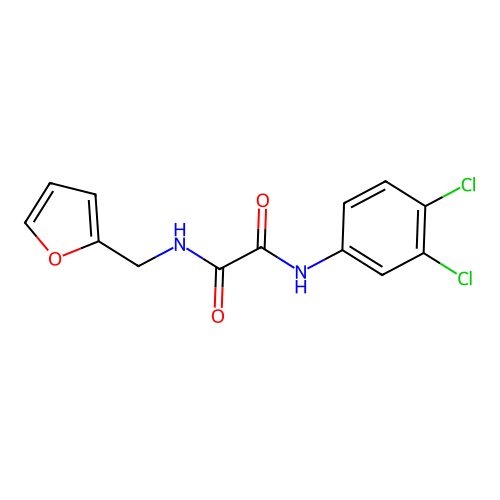 N-(3,4-dichlorophenyl)-N'-(furan-2-ylmethyl)ethanediamide structure
