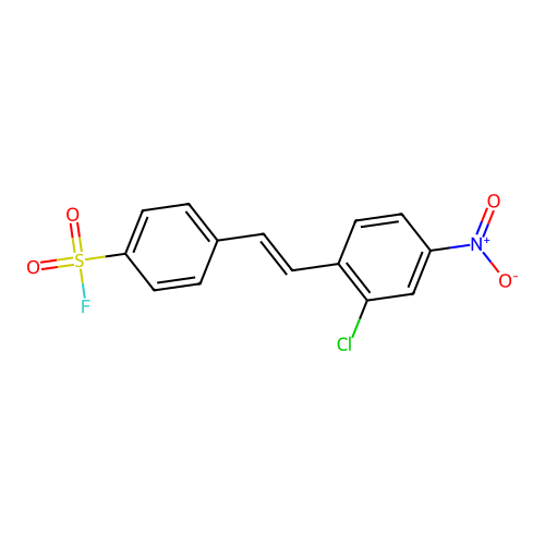 4-(2-Chloro-4-nitrostyryl)benzene-1-sulfonyl fluoride structure