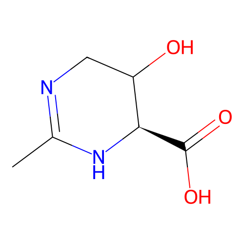 (4S)-5-Hydroxy-2-methyl-3,4,5,6-tetrahydropyrimidine-4-carboxylic acid structure