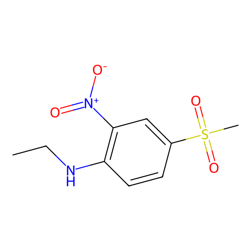 N-ethyl-4-methylsulfonyl-2-nitroaniline structure