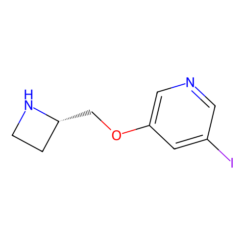 3-((2S)-2-Azetidinylmethoxy)-5-iodo-pyridine structure