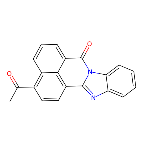 7H-Benzimidazo[2,1-a]benz[de]isoquinolin-7-one, 3-acetyl- structure