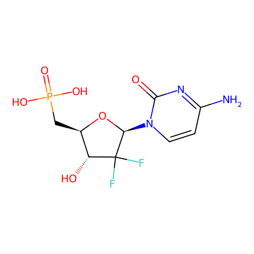 2',5'-Dideoxy-2',2'-difluoro-5'-phosphonoCytidine structure