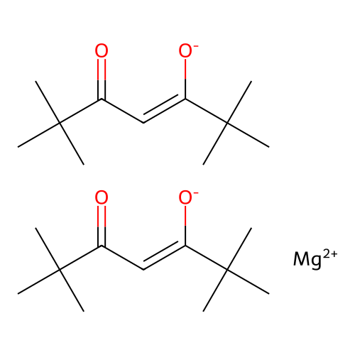 Bis(2,2,6,6-tetramethylheptane-3,5-dionato)magnesium structure