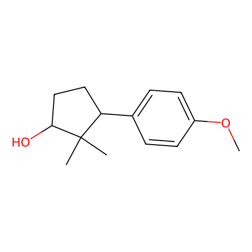 3-(4-Methoxyphenyl)-2,2-dimethylcyclopentan-1-ol structure