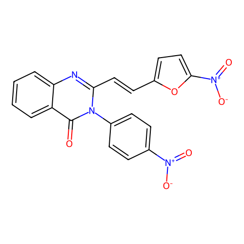2-[(E)-2-(5-nitrofuran-2-yl)ethenyl]-3-(4-nitrophenyl)quinazolin-4(3H)-one structure