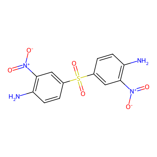 Bis[3-nitro-4-aminophenyl]sulfone structure