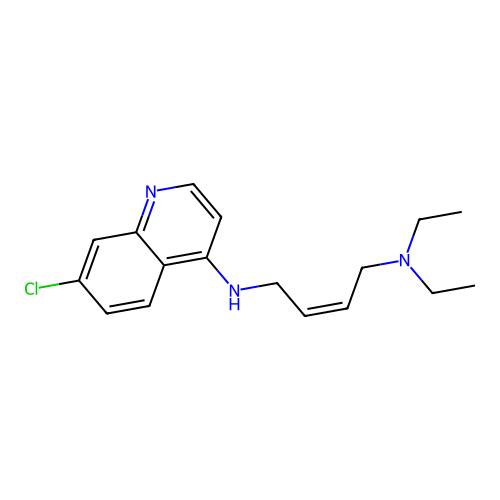 Quinoline, 7-chloro-4-((4-(diethylamino)-2-butenyl)amino)-, (Z)- structure
