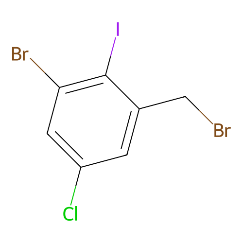3-Bromo-5-chloro-2-iodobenzylbromide structure