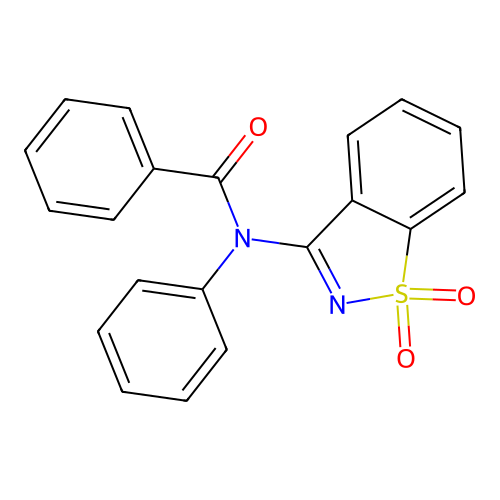Benzanilide, N-1,2-benzisothiazol-3-yl-, S,S-dioxide structure