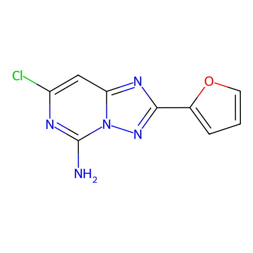 5-Amino-7-chloro-2-(2-furyl)[1,2,4]triazolo[1,5-c]pyrimidine structure