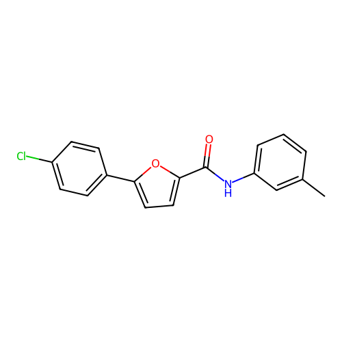 5-(4-chlorophenyl)-N-(3-methylphenyl)furan-2-carboxamide structure