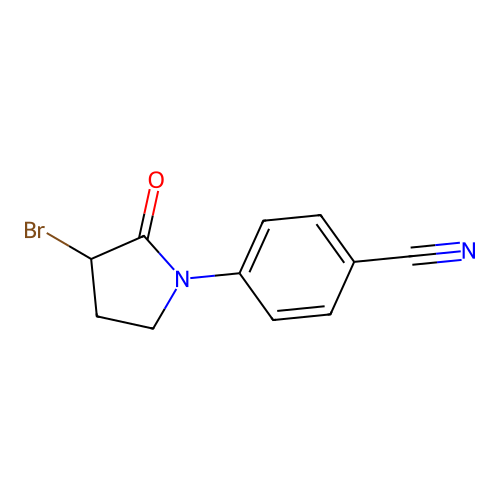 4-(3-Bromo-2-oxopyrrolidin-1-yl)benzonitrile structure