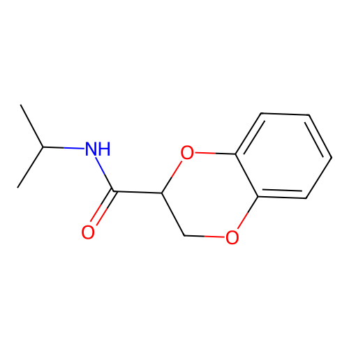 N-(propan-2-yl)-2,3-dihydro-1,4-benzodioxine-2-carboxamide structure
