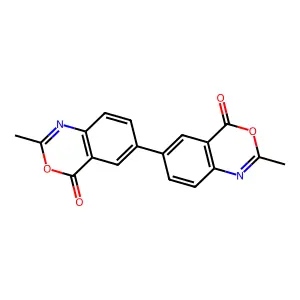 2,2'-Dimethyl(6,6'-bi-4H-3,1-benzoxazine)-4,4'-dione structure