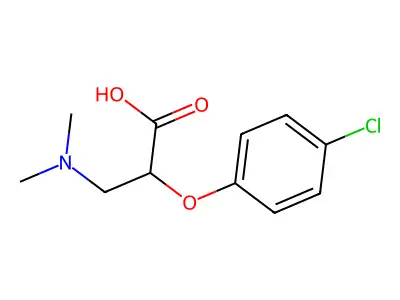 2-(4-Chlorophenoxy)-3-(dimethylamino)propanoic acid structure