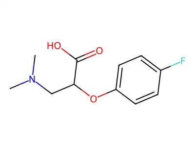 3-(Dimethylamino)-2-(4-fluorophenoxy)propanoic acid structure