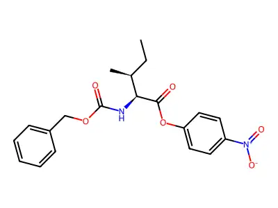 p-Nitrophenyl N-((benzyloxy)carbonyl)-L-isoleucinate structure