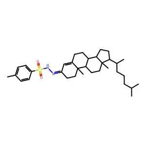 Cholest-4-en-3-on-tosylhydrazon structure