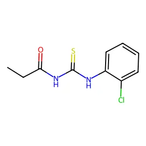 N-[(2-chlorophenyl)carbamothioyl]propanamide structure
