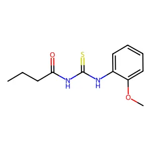 N-butyryl-N'-(2-methoxyphenyl)thiourea structure