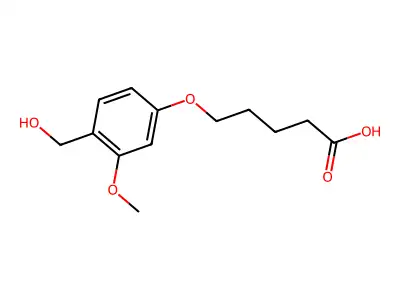 5-(4-Hydroxymethyl-3-methoxyphenoxy)valeric acid structure