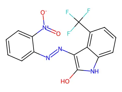 3-[2-(2-Nitrophenyl)hydrazinyl]-4-(trifluoromethyl)indol-2-one structure