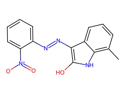 7-Methyl-3-[2-(2-nitrophenyl)hydrazinyl]indol-2-one structure