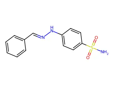 4-(2-Benzylidenehydrazinyl)benzene-1-sulfonamide structure