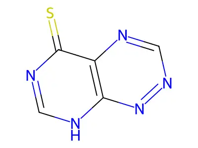 Pyrimido[5,4-E]-as-triazine-5(6H)-thione structure
